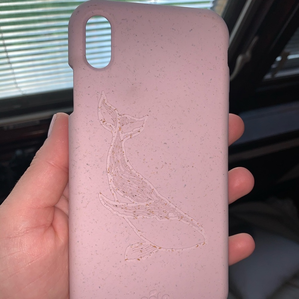 iPhone XS Max pink whale Pela case